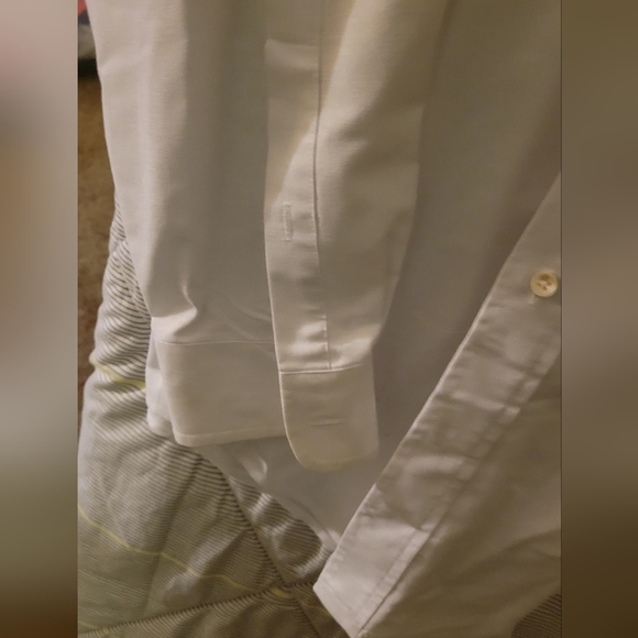 Arrow Dover 19-37 Tall White Button Up Shirt Long Sleeve Collared - Picture 5 of 6